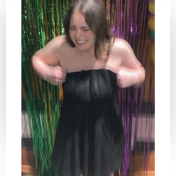 Black Strapless Dress - Picture 3 of 4